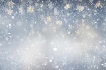 Fototapeta premium Bokeh light snowflakes background texture winter.
