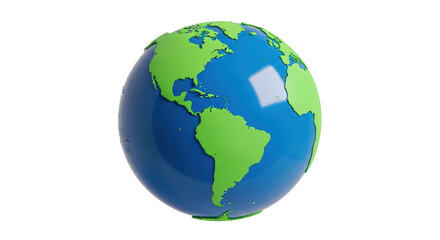 Isolated Earth Globe