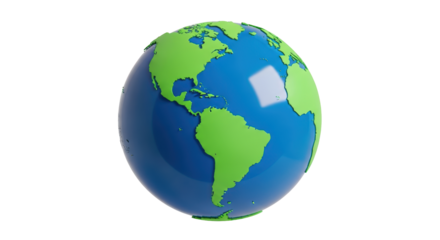 Isolated Earth Globe