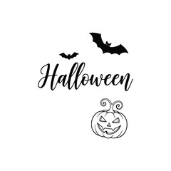 Happy Halloween vector design logo