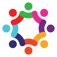 people unity, friendship icon vector. collaborative concept of meeting, group, team work, togetherness, partnership, and environmental sustainability. corporate identity, symbolizing global community.