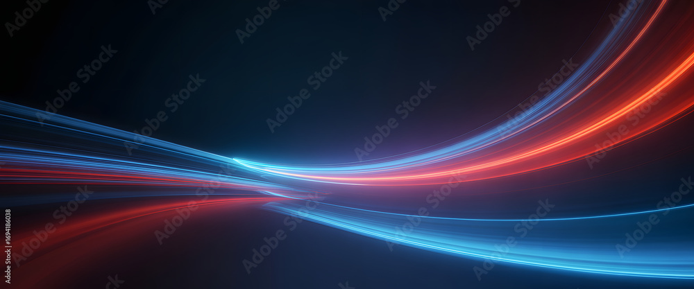 Aufkleber abstract light trail composition: a visually stunning abstract composition features a dynamic blend 