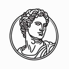 Marble Statue Vector Images Isolated on white background