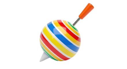 Isolated Spinning Top Toy
