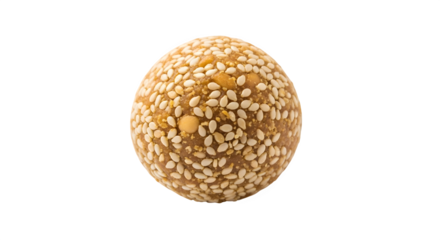 A delicious sesame seed laddu, a traditional indian sweet treat, isolated on transparent background, a perfect blend of nutty flavor and sweetness