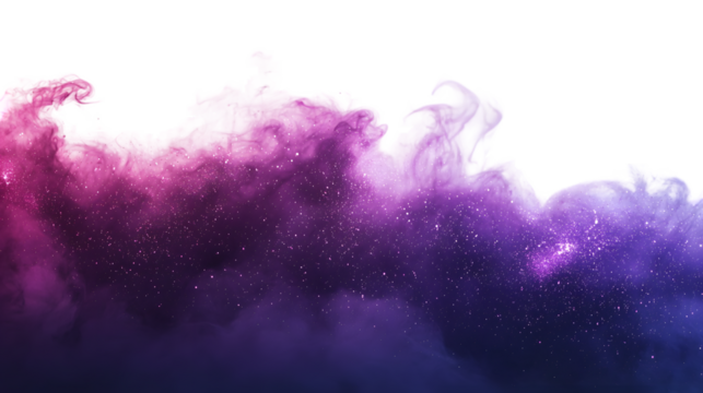 Fantastic green smoke background. Magic green smoke isolated on a transparent background