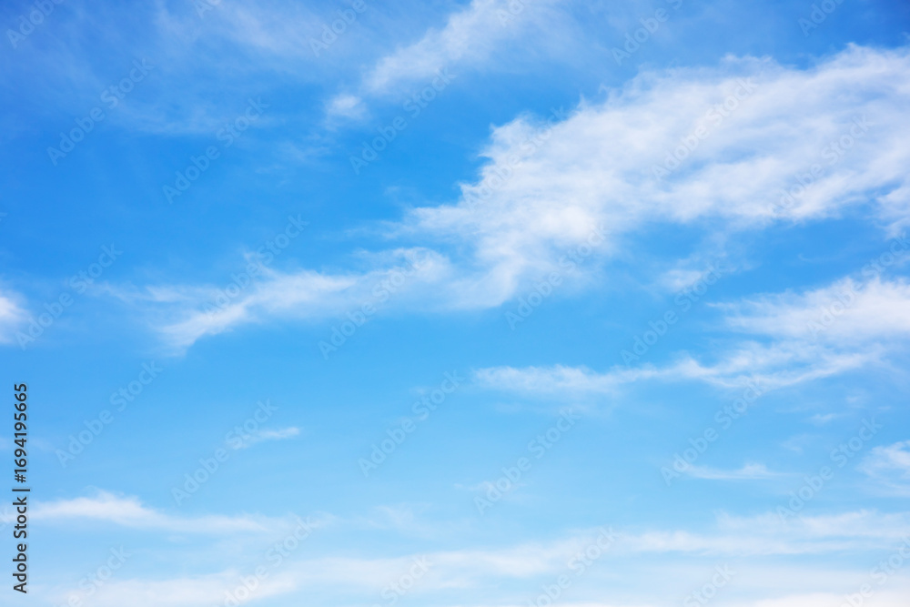 Canvas Prints blue sky background and white clouds soft focus, and copy space horizontal shape.