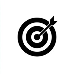 Black target with arrow