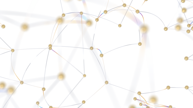 Stock photo of abstract network connection. Dots and lines representing technology, communication, and global network.