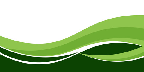 Abstract green banner background. Graphic design banner pattern background template with dynamic curve shapes © moh