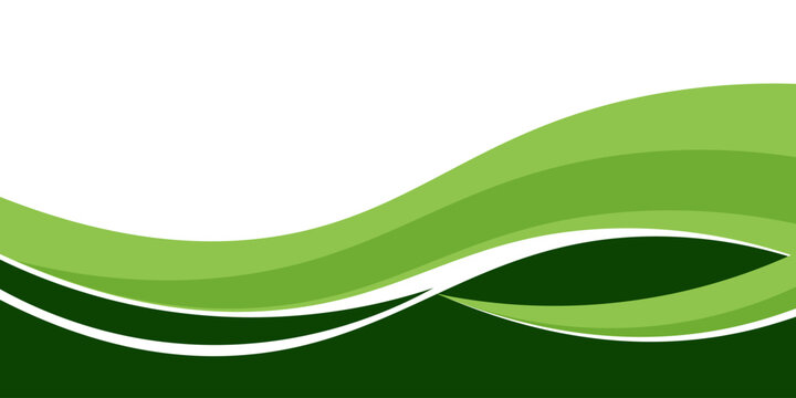 Abstract green banner background. Graphic design banner pattern background template with dynamic curve shapes