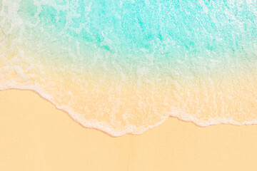 stunning sea wave on sand beach