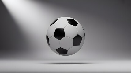 soccer ball on black background