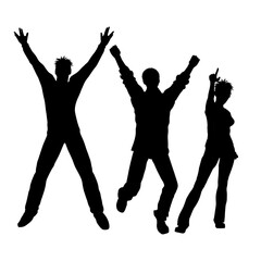 silhouettes of people dancing