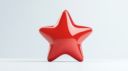 Obraz premium 3D Cartoon Green Star Icon. Winner Award Concept
