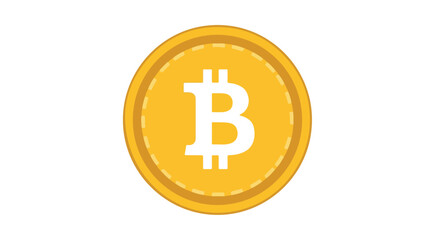 Digital gold: An iconographic representation of bitcoin currency in vector format, perfect for financial technology and cryptocurrency concepts
