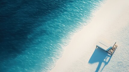 Azure serenity meets pristine sands a beachfront haven with a tranquil retreat beckons contemplation