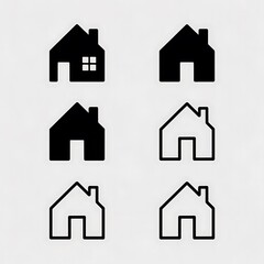 Obraz premium house icon set