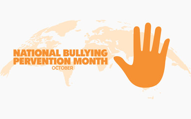 Vector graphic of National Bullying Prevention Month ideal for National Bullying Prevention Month celebration.
