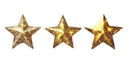 Obraz premium Golden star and sparks isolated on a transparent background