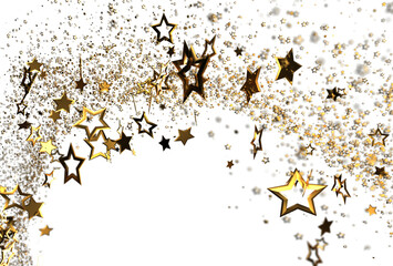 Festive background with glittering golden stars, perfect for celebrations, holidays, and special events.  Download now!