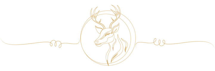 line art illustration background for a christmas reindeer