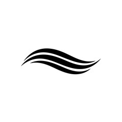 Double Wave Lines Graphic Design Element.