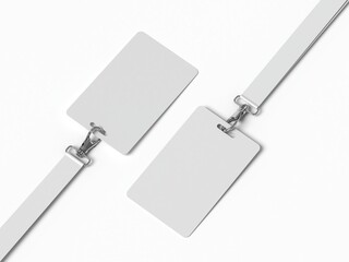 Id Card 3D Render Isolated White for Mockup 4