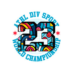 23 athl div sport simple vect...