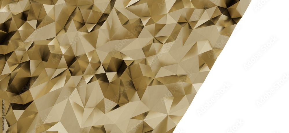 Aufkleber high-resolution image of an abstract gold geometric background with triangular shapes. perfect for m