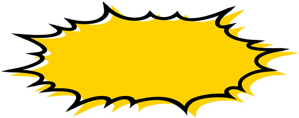 ギザギザ　吹き出し　横長　素材　枠　トゲトゲ　飾り　ポップ　びっくり　衝撃　値引き　値下げ　あしらい　見出し　タイトル　単品　Long jagged speech bubble.sale sticker,price sticker