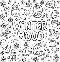 Obraz premium “The Season That Didn’t Just Chill, It Cherished”“Winter Mood: A Blanket of Symbols”“Snowflakes and Soft Whispers”