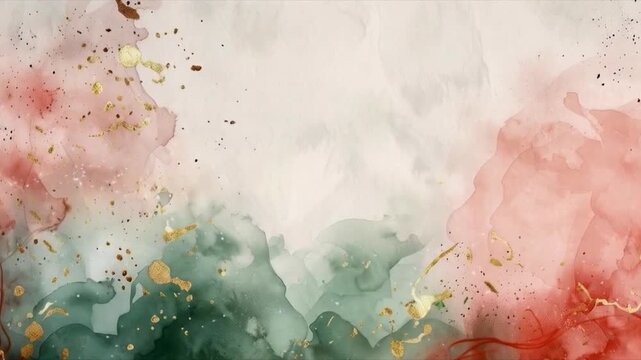 Abstract background with water streaks in pastel colors and gold splashes. Used in the design of postcards, cosmetics packaging, wedding invitations, and backgrounds for quotes on social media.
