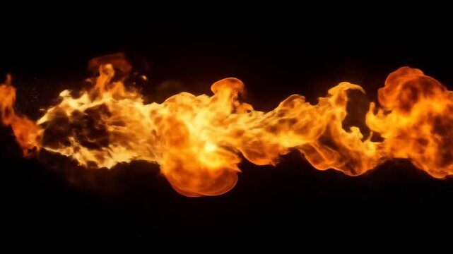 Dynamic Fire Stream Abstract Background Video