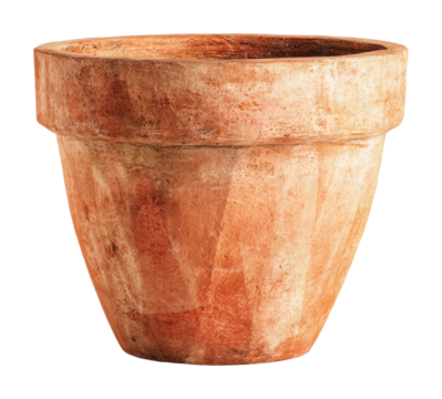 Rustic clay pot arrangement home garden decorative planter nature isolated on transparent background