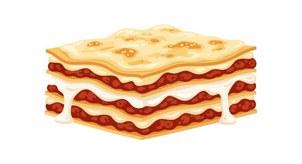 Delicious layered lasagna, a savory italian classic with cheese and meat