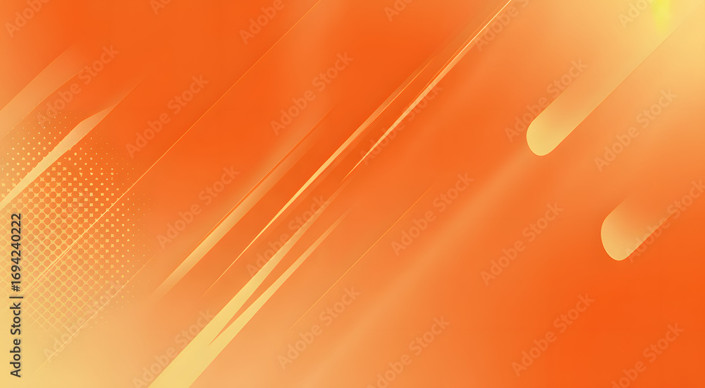 Poster dynamic orange abstract: this abstract composition showcases a blend of diagonal lines, elongated sh