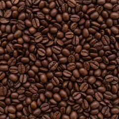 Obraz premium Ground coffee beans scattered in a dark textured background 