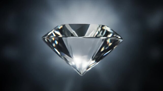 A radiant, multifaceted diamond shines brightly against a dark backdrop, illuminating the scene with its brilliance.