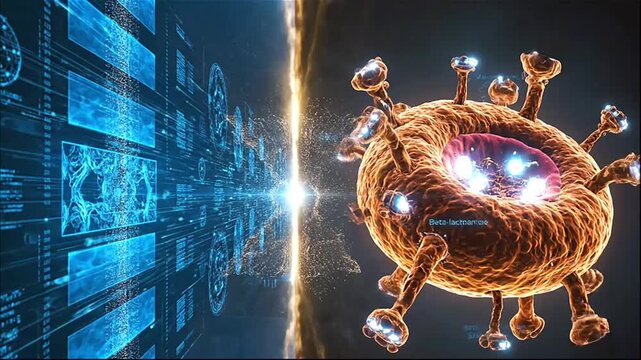 Scientific Data Transforms into a Pathogen Visualization, in a Cinematic Split-Screen