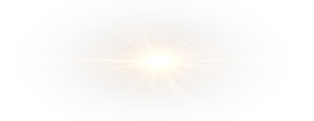 Sunny summer day illustration with glowing sun, radiant sky, sparkling sunbeam, magical flare, golden rays, nature elements, and starlight sparkle