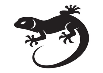 lizard logo silhouette vector, lizard silhouette vector illustration, gecko silhouette vector design, house lizard vector silhouette, gecko lizard logo silhouettes vector on white background. 
