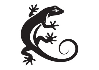 lizard logo silhouette vector, lizard silhouette vector illustration, gecko silhouette vector design, house lizard vector silhouette, gecko lizard logo silhouettes vector on white background. 