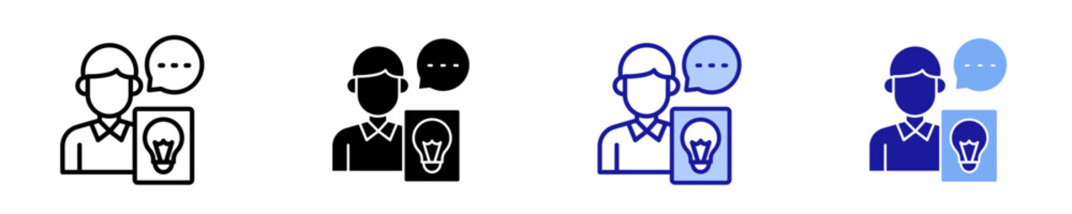 Presentation  Icon Set Multiple Style Collection