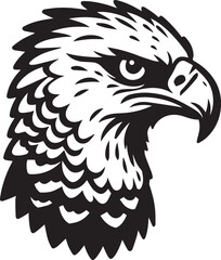 Harpy Eagle Vector in black and White