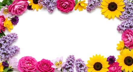 Obraz premium frame of colorful flowers