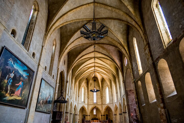 Fototapeta premium Abbatiale Saint-Volusien de Foix dans les Pyrénées en France