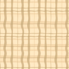 Vector seamless pattern. Abstract striped texture with layered effect. Creative background with beige stripes. Decorative design with wavy stains. Can be used as swatch for illustrator.