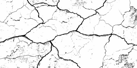 digital wall grunge and dust pattern surface Cracked white wall texture design element white background.