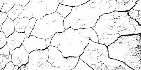 digital wall grunge and dust pattern surface Cracked white wall texture design element white background.